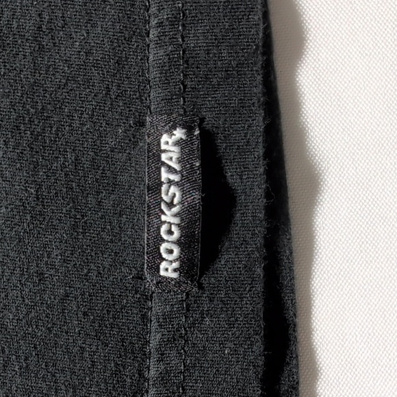 Rockstar Men's Black T-Shirt with Red Graphic Size Small - Picture 3 of 8